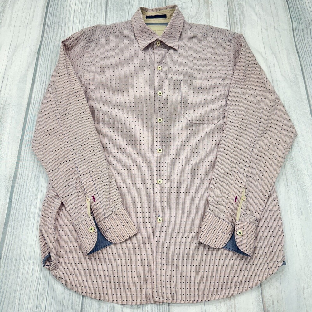 Tommy Bahama Button Shirt M Medium Long Sleeve Cotton Mens